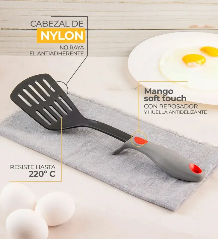 Volteador Ekco Evolution 33 cm Nylon TPR con Reposador