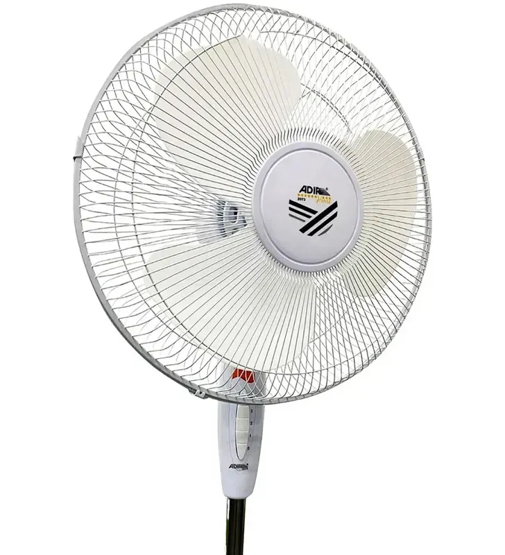Ventilador Pedestal ADIR Super Fan Turbo 16″ 5 aspas Blanco