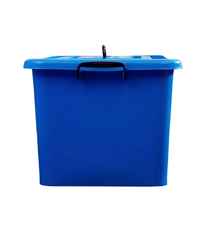 Caja Plástica Kioto 40 L D’Novo con Ruedas, Asa y Seguridad