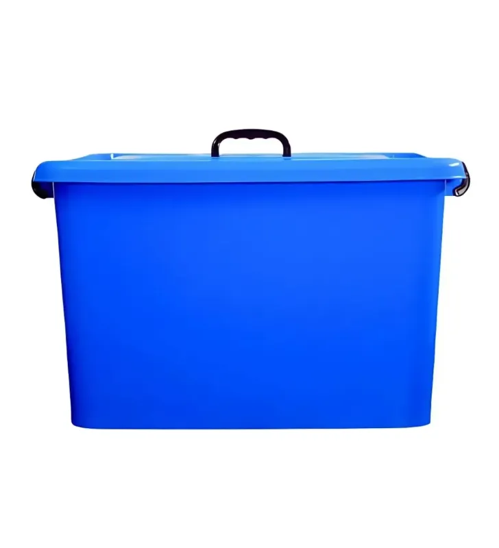 Caja Plástica Kioto 40 L D’Novo con Ruedas, Asa y Seguridad