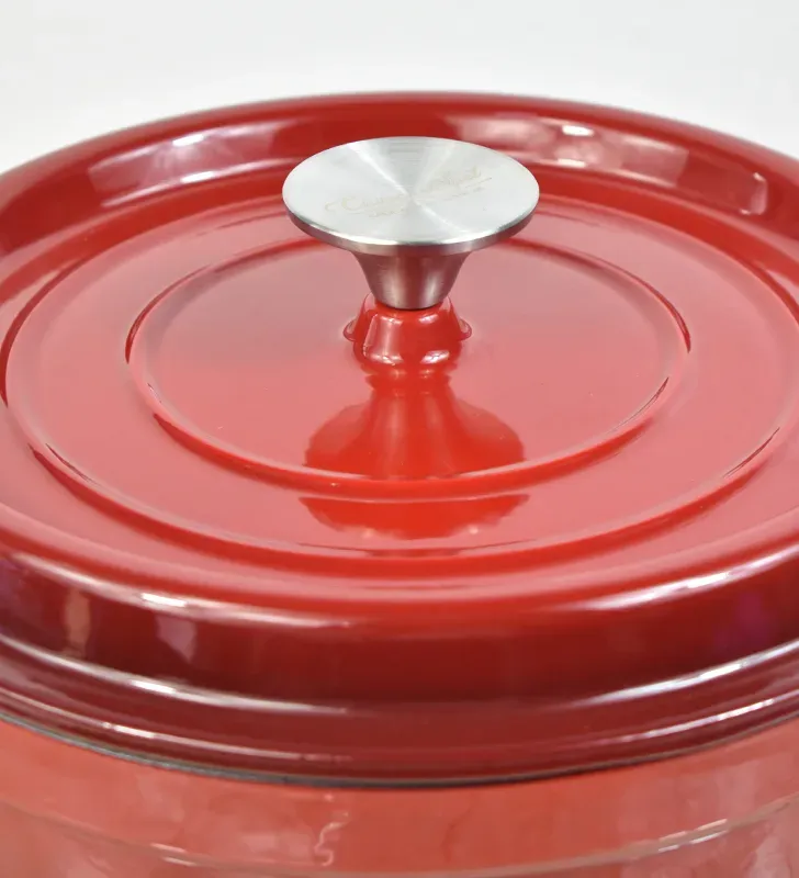 Cacerola Hierro Fundido Cuisine Spot Fogo Line 25 cm con Tapa