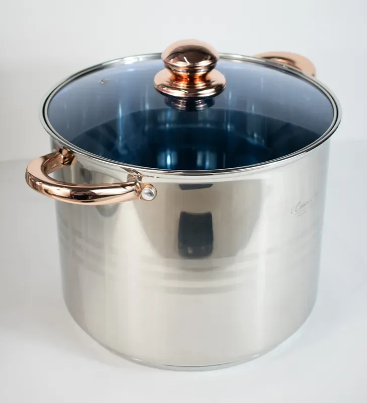 Set Ollas Estonia 24‑28 cm Acero 201 5 capas Línea Diamante