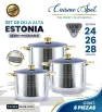 Set Ollas Estonia 24‑28 cm Acero 201 5 capas Línea Diamante