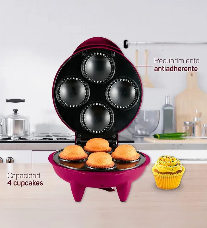 Taurus Cup Cake & Co (M96002600) | Máquina para Cupcakes 1 200 W 4‑una/tanda
