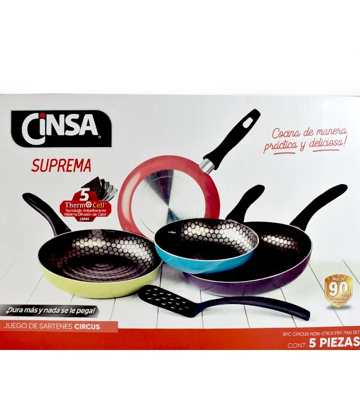 Juego 4 Sartenes Cinsa Circus + Espátula | Aluminio ThermoCell
