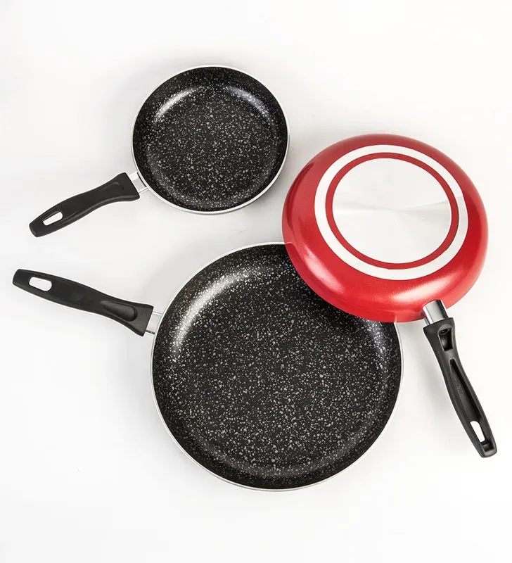 Juego 3 Sartenes Cinsa Experta Roca 20‑30 cm Rojo Habana