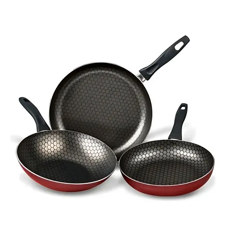 Juego sartenes Cinsa Buenos Aires 20‑26 cm | Aluminio 3 mm, 5 capas antiadherente