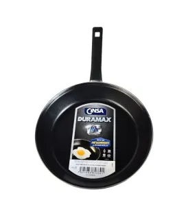 Sartén Duramax 24 cm recto negro con antiadherente
