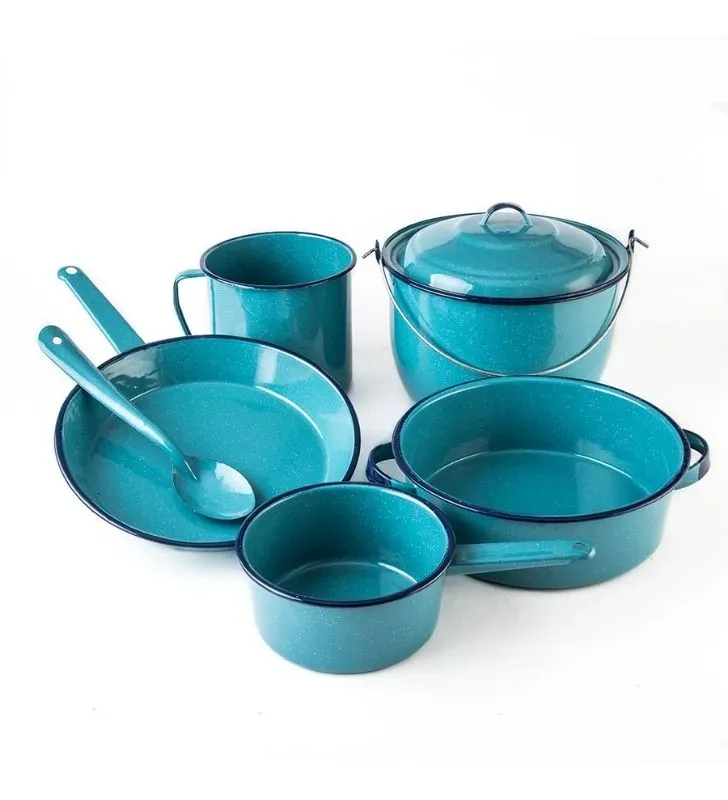 Batería de Cocina Cinsa 7 pzs Peltre Azul Turquesa