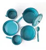Batería de Cocina Cinsa 7 pzs Peltre Azul Turquesa