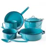Batería de Cocina Cinsa 7 pzs Peltre Azul Turquesa