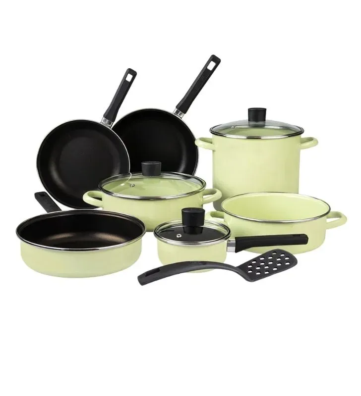 Batería de Cocina Cinsa Pontevedra 11 piezas Verde Manzana