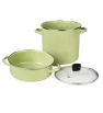 Batería de Cocina Cinsa Pontevedra 11 piezas Verde Manzana
