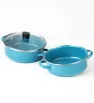 Batería de Cocina Cinsa Pontevedra 11 piezas Azul Praga