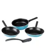 Batería de Cocina Cinsa Pontevedra 11 piezas Azul Praga