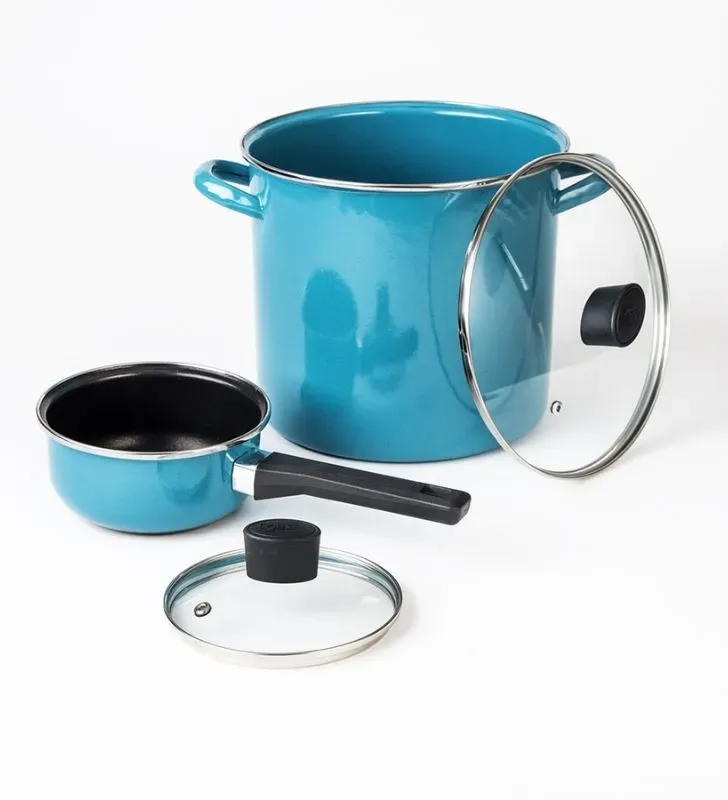 Batería de Cocina Cinsa Pontevedra 11 piezas Azul Praga