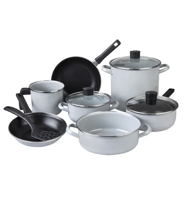 Batería Cinsa Silver Aniversario — 11 piezas antiadherente, inducción, gris