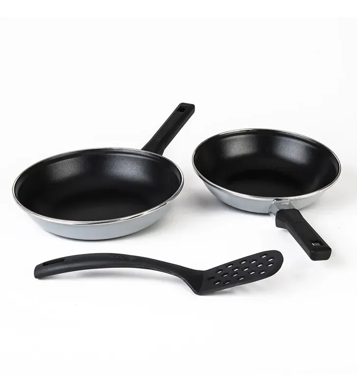 Batería Cinsa Silver Aniversario — 11 piezas antiadherente, inducción, gris