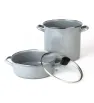 Batería Cinsa Silver Aniversario — 11 piezas antiadherente, inducción, gris