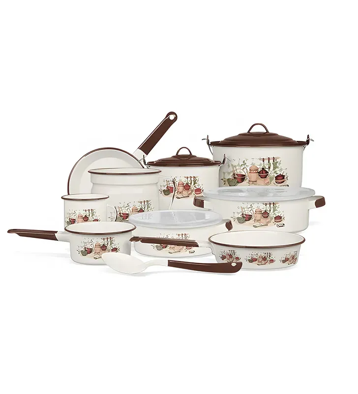 Batería Cinsa Armonía 14 piezas Crema Bodegón | Peltre Línea Clásica