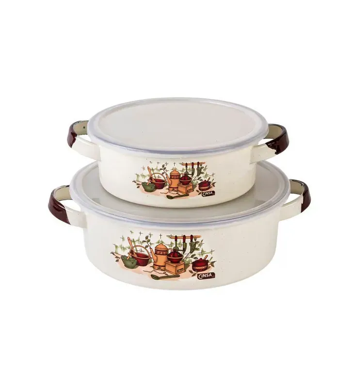 Batería Cinsa Armonía 14 piezas Crema Bodegón | Peltre Línea Clásica