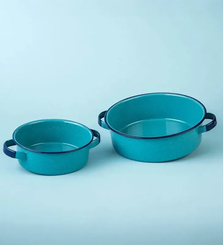 Batería Cinsa Huasteca 9 piezas Azul Turquesa | Peltre Línea Clásica