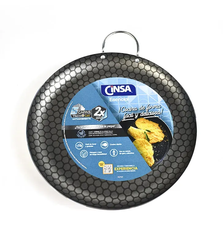 Comal Esencial 26 cm – Aluminio ThermoCell 5 capas Cinsa