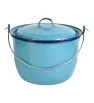 Olla Convexa Cinsa 22 cm – 6 L Azul Turquesa con Tapa