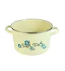 Olla Caldos Cinsa Fiorella 22 cm – 5 L Crema con Tapa Vidrio