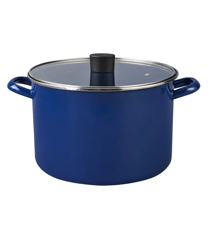 Olla Caldos Cinsa Práctica 26 cm – 9 L Azul Turquesa con Tapa Vidrio