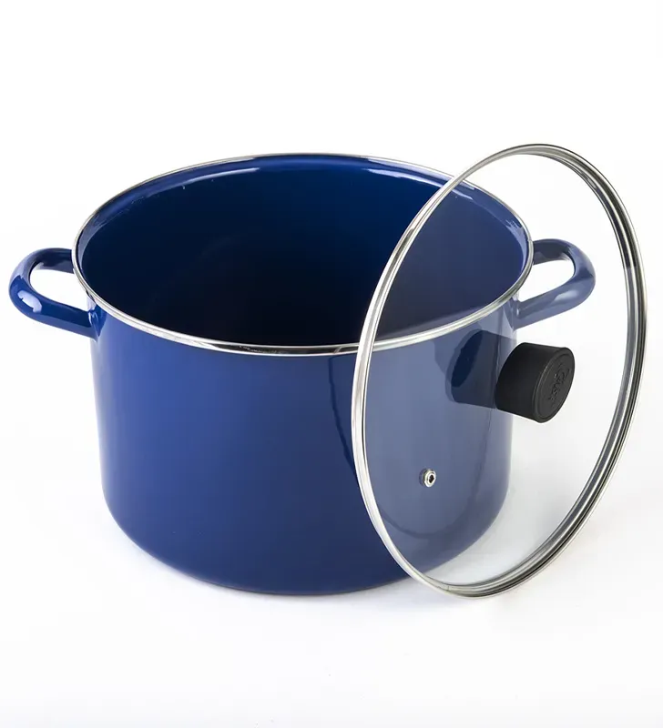 Olla Caldos Cinsa Práctica 26 cm – 9 L Azul Turquesa con Tapa Vidrio