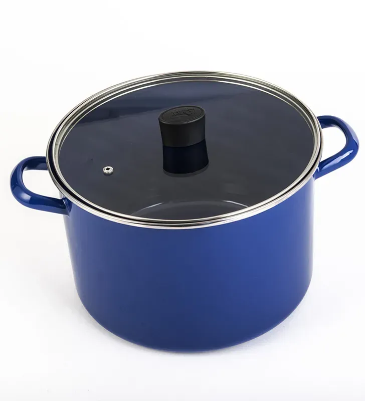 Olla Caldos Cinsa Práctica 26 cm – 9 L Azul Turquesa con Tapa Vidrio