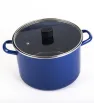 Olla Caldos Cinsa Práctica 26 cm – 9 L Azul Turquesa con Tapa Vidrio