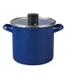 Olla Caldos Cinsa Práctica 18 cm – 3.4 L Azul Turquesa con Tapa de Vidrio