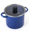Olla Caldos Cinsa Práctica 18 cm – 3.4 L Azul Turquesa con Tapa de Vidrio