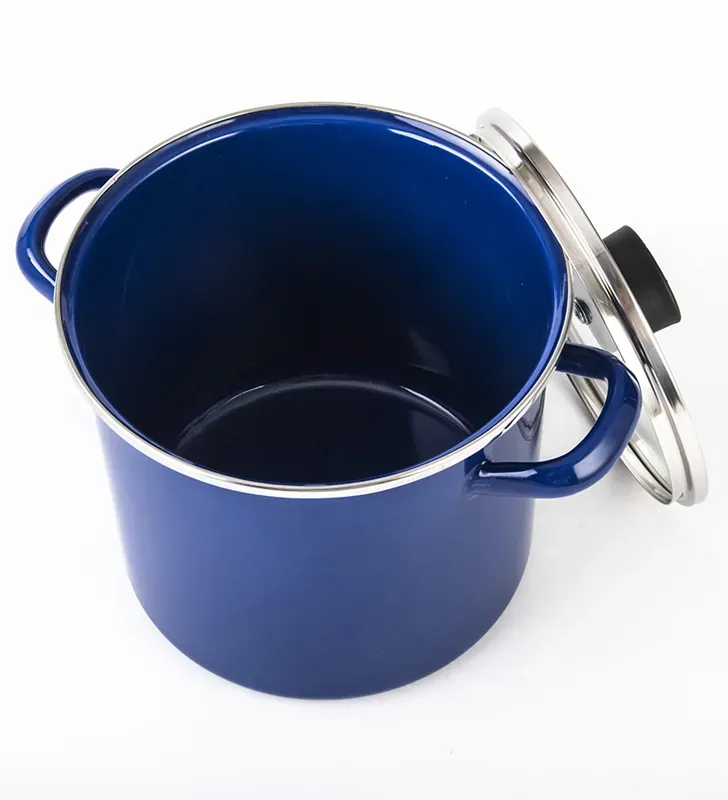Olla Caldos Cinsa Práctica 18 cm – 3.4 L Azul Turquesa con Tapa de Vidrio