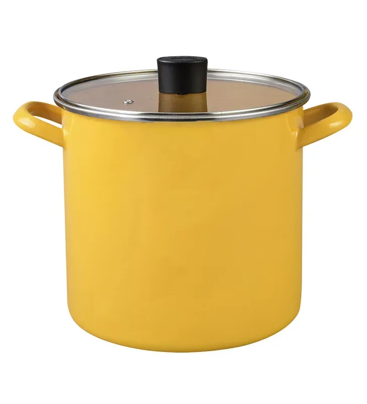 Olla Caldos Cinsa Práctica 22 cm – 7.5 L Amarillo Mediterráneo con Tapa