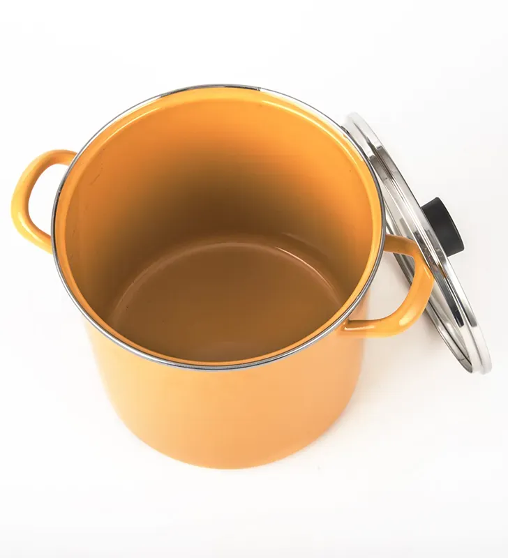 Olla Caldos Cinsa Práctica 22 cm – 7.5 L Amarillo Mediterráneo con Tapa