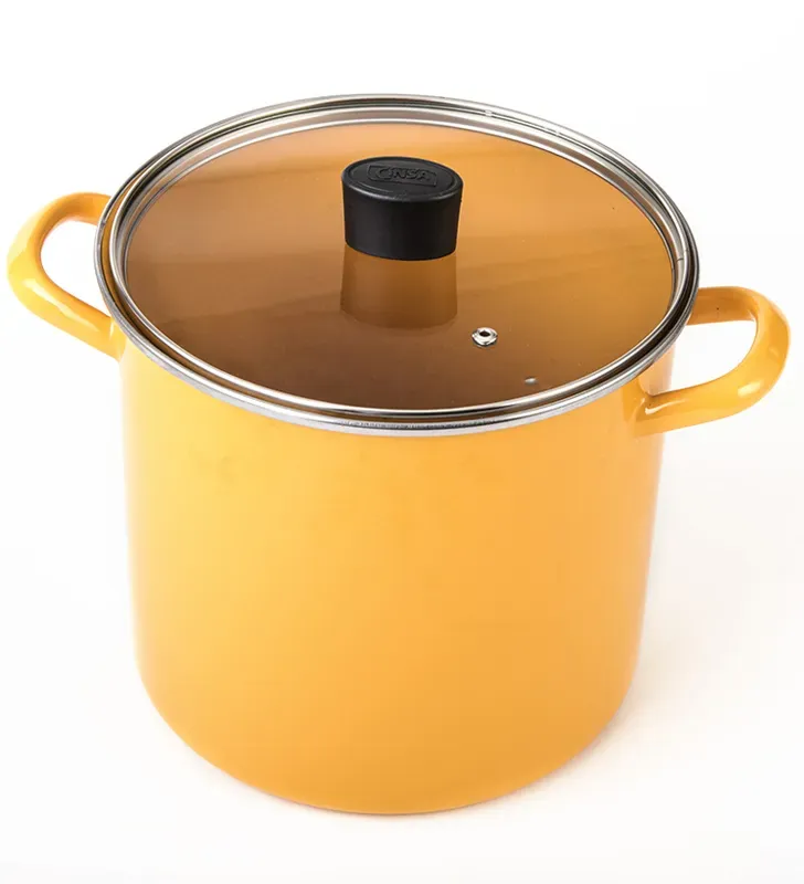 Olla Caldos Cinsa Práctica 22 cm – 7.5 L Amarillo Mediterráneo con Tapa