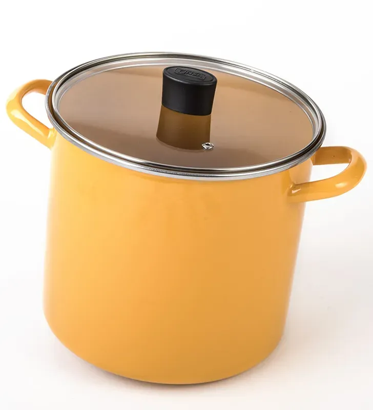 Olla Caldos Cinsa Práctica 22 cm – 7.5 L Amarillo Mediterráneo con Tapa