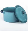 Olla Recta Cinsa 22 cm – 5.5 L Azul Turquesa con Tapa
