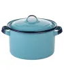 Olla Recta Cinsa 22 cm – 5.5 L Azul Turquesa con Tapa