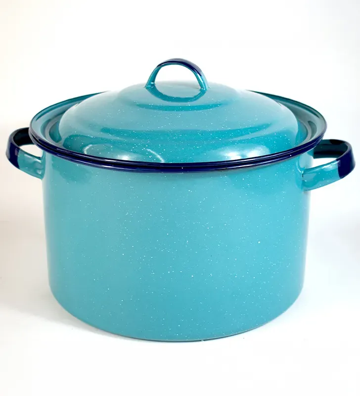 Olla Recta Cinsa 24 cm 7.7 L A. Turquesa con Tapa y Orejas