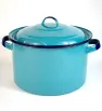 Olla Recta Cinsa 24 cm 7.7 L A. Turquesa con Tapa y Orejas