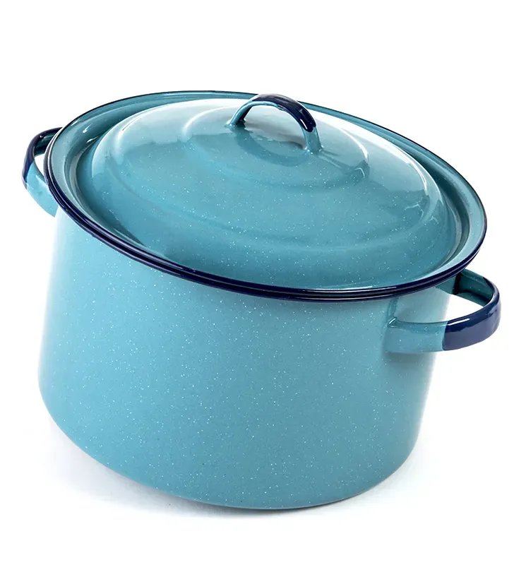 Olla Recta Cinsa 24 cm 7.7 L A. Turquesa con Tapa y Orejas