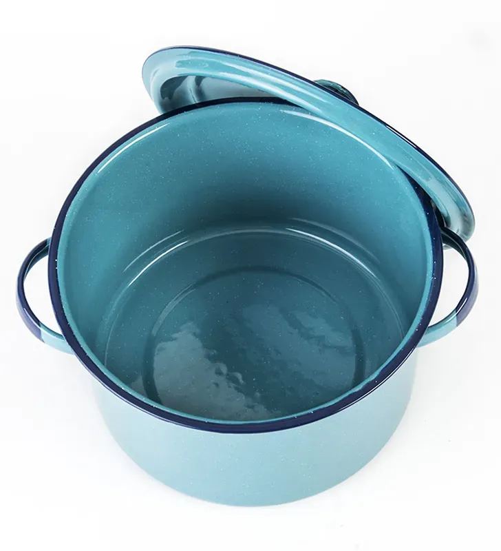 Olla Recta Cinsa 24 cm 7.7 L A. Turquesa con Tapa y Orejas