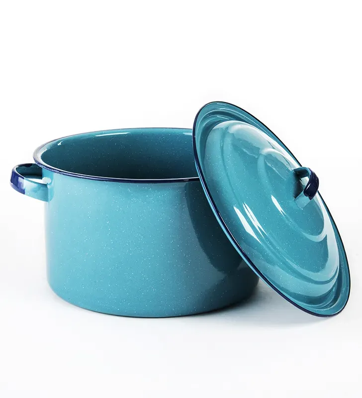 Olla Recta Cinsa 24 cm 7.7 L A. Turquesa con Tapa y Orejas