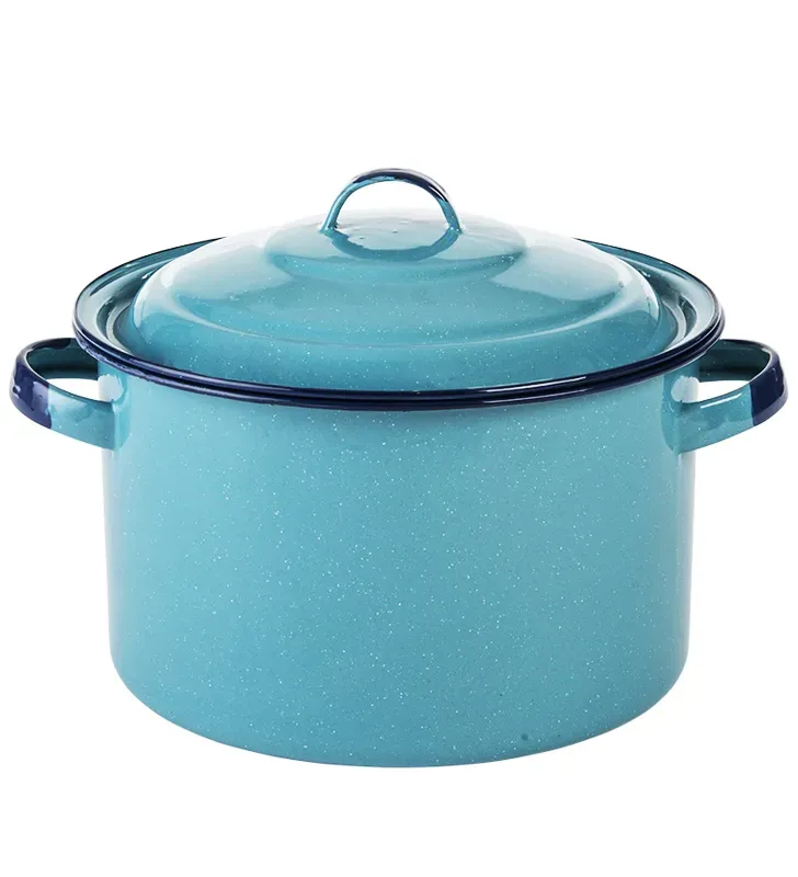 Olla Recta Cinsa 24 cm 7.7 L A. Turquesa con Tapa y Orejas