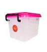 Caja Tauro  3.5 L – Plástico Transparente con Tapa de Color