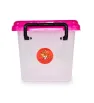 Caja Tauro  3.5 L – Plástico Transparente con Tapa de Color